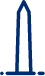 blue washington monument icon