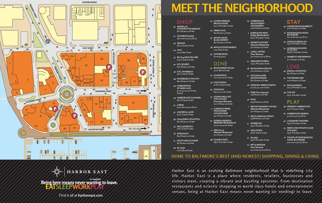 Area map of Harbor East
