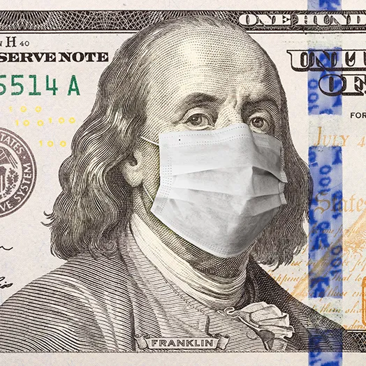 masked benjamin franklin dollar