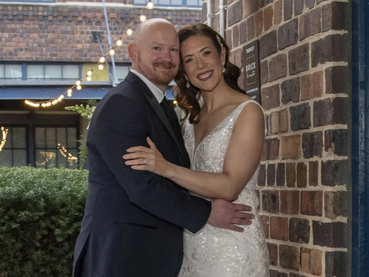 Wedding photo of alumni