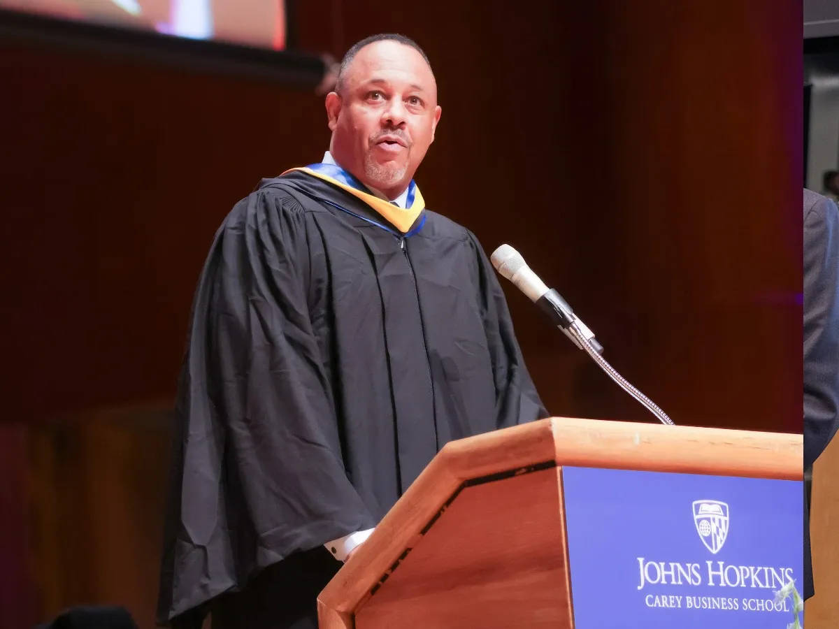 Speaker at graduation