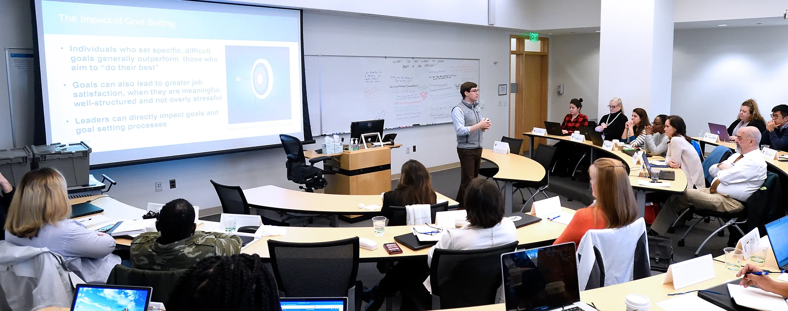 Faculty teaching participants in classroom