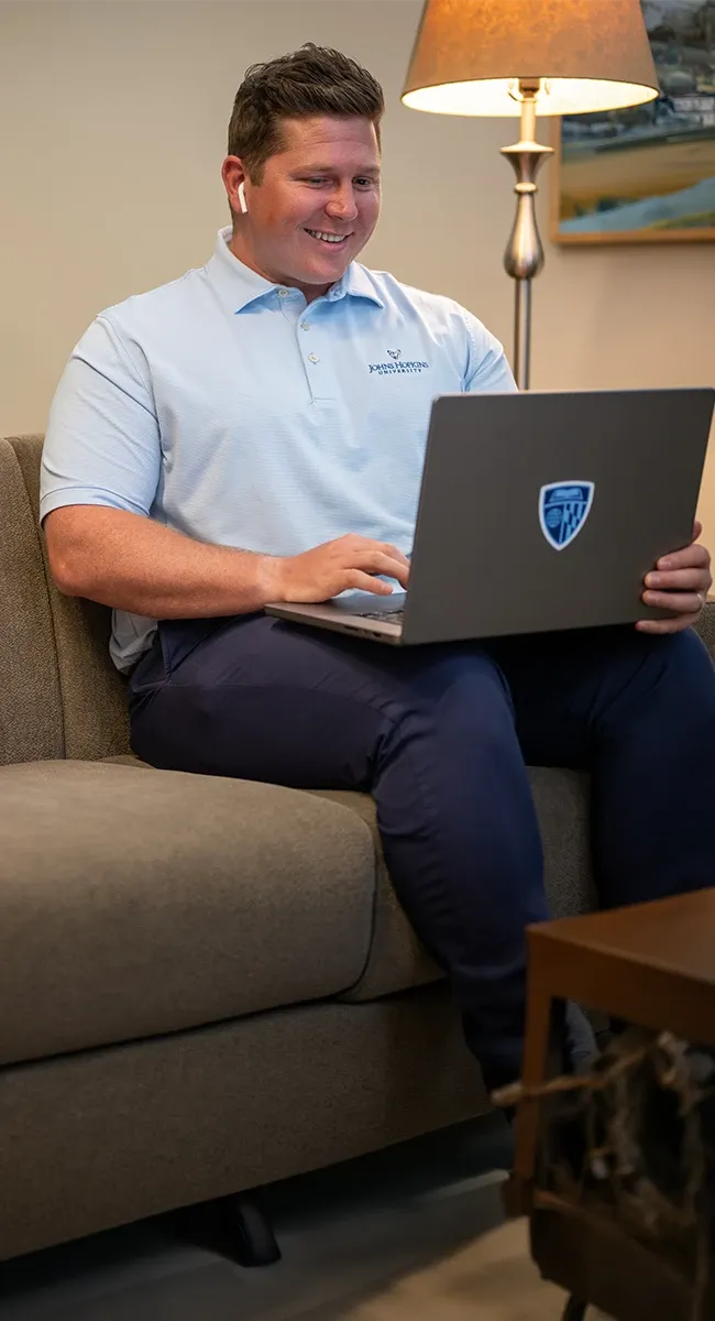 Student working on computer