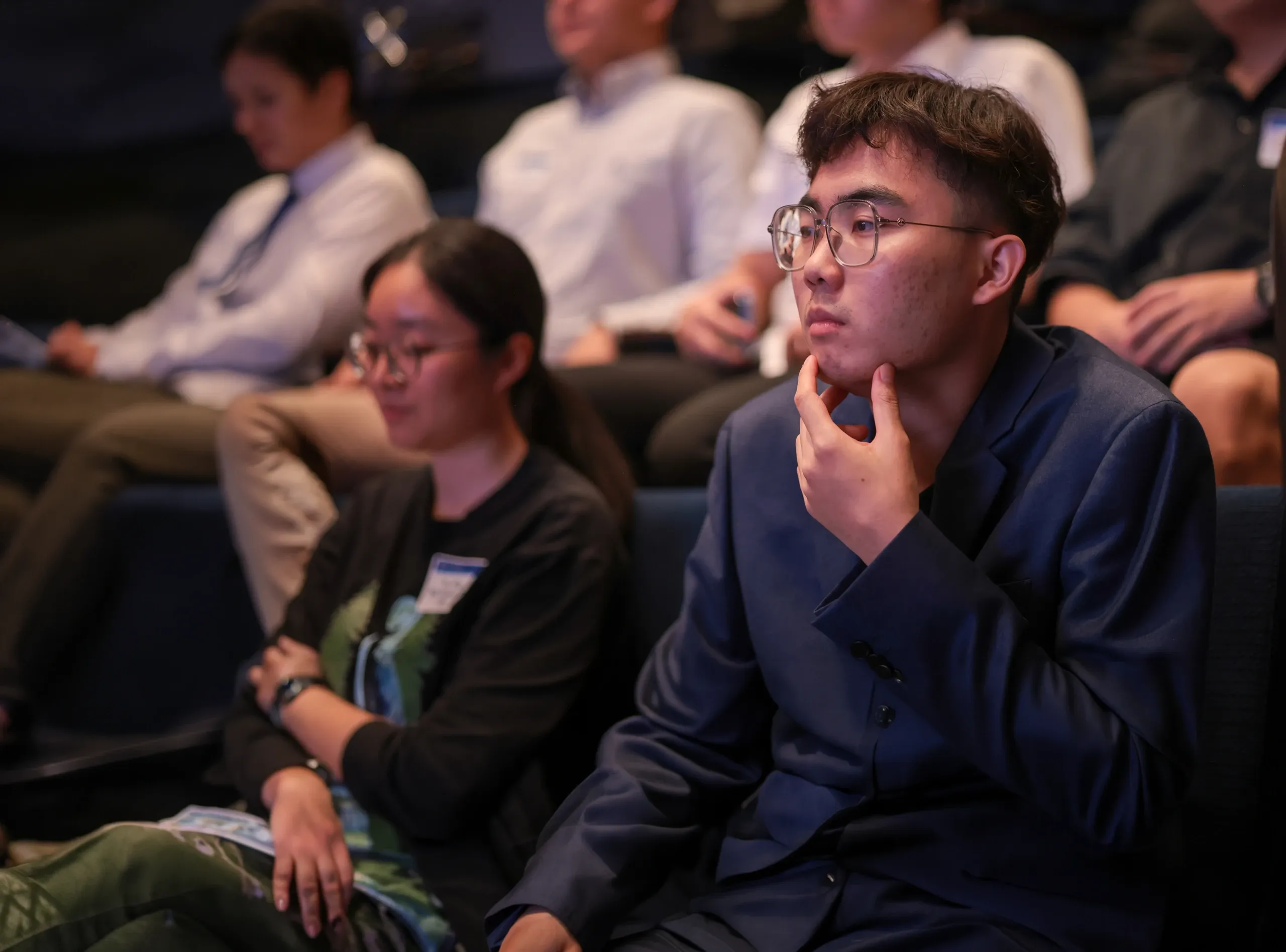 Student listening in class