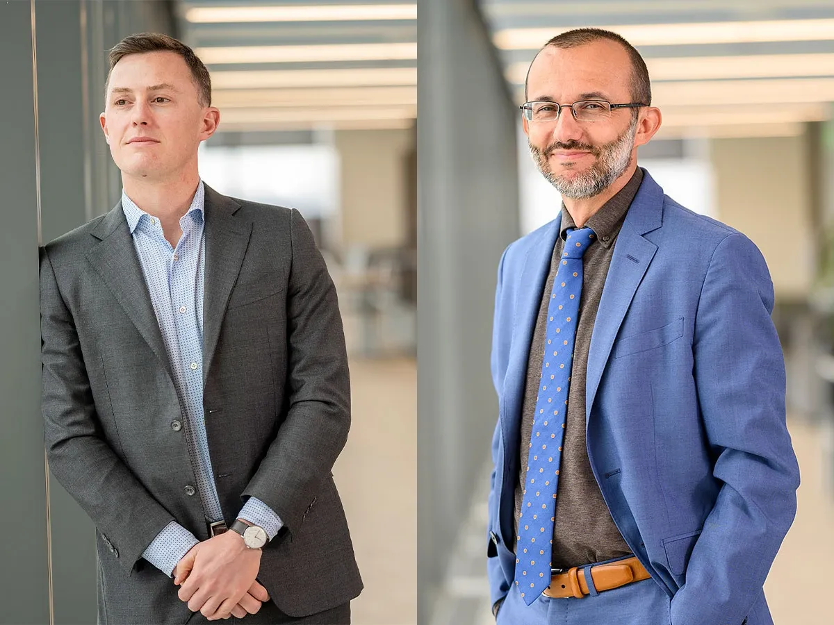 Portraits of two faculty