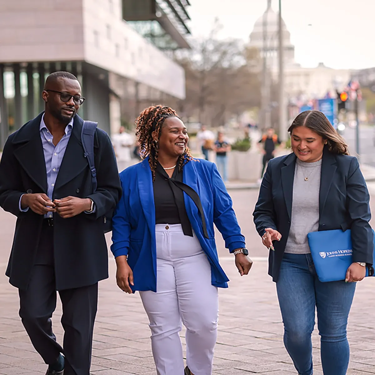 Students walking down the street in Washington, D.C.