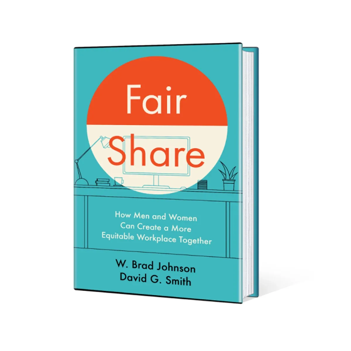 Book cover titled “Fair Share” with orange circle and blue background