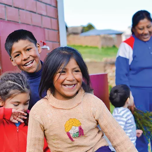 four children outside