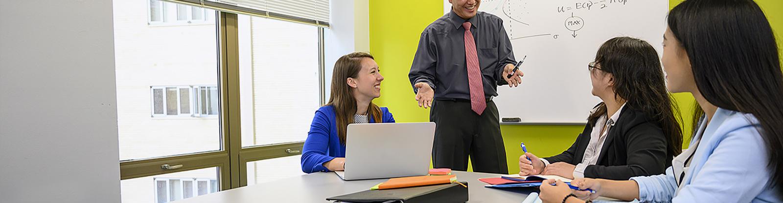 faculty teaching to three other students