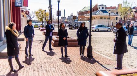 carey business school students in fells point baltimore