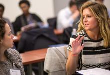 students talking at orientation at johns hopkins carey business school students talking at orientation at johns hopkins carey business school