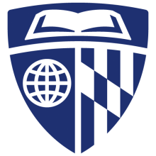 jhu shield - blue on white jhu shield