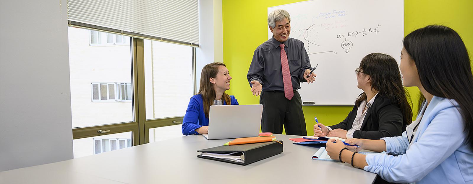 faculty teaching to three other students